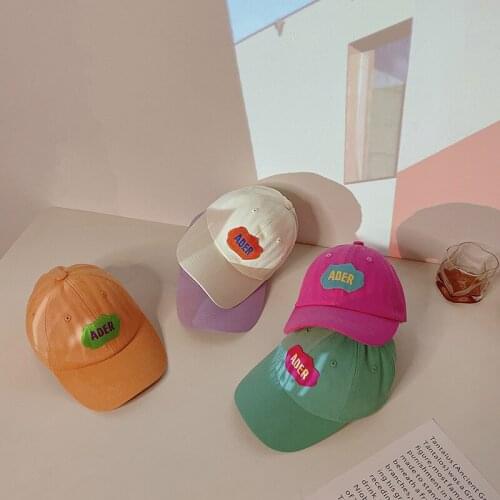 Children Baseball Caps New Autumn Kids Hat Fashion Three Dimensional Cloth Alphabet Boys Girls Snapback Hats Unisex Visor Bonnet