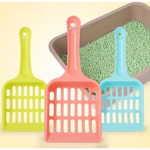 Pet cat litter scoop goods sandboxes box shovel cleaning supplies cats food spoons accessories filter for Plastic pets litter