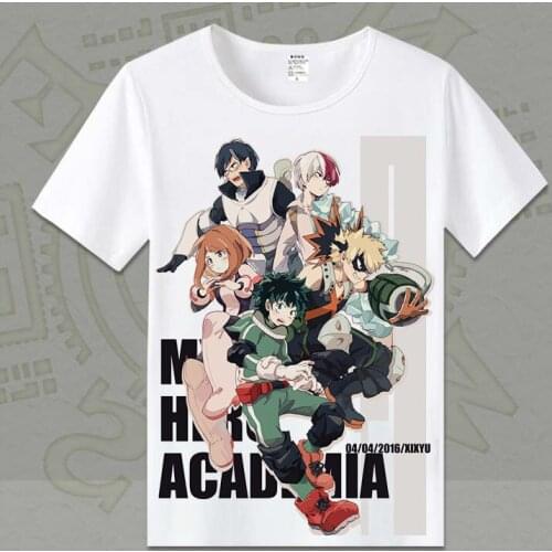 My Hero Academia Cosplay T Shirt Boku No Hero Akademia Todoroki Shouto Izuku Midoriya Summer T-Shirt Cartoon Top Tee Costume