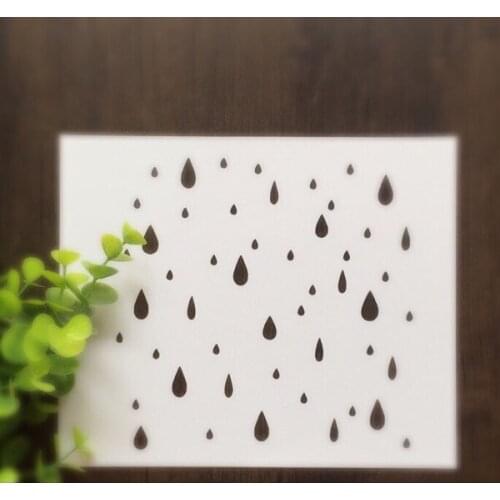 Raindrop Scrapbooking tool card DIY album masking spray painted template drawing stencils laser cut KW7102404