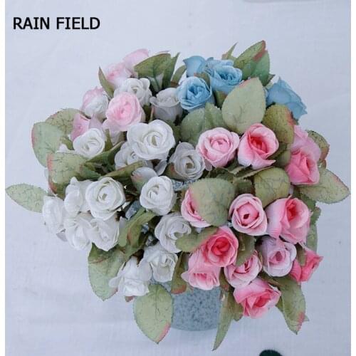 Artificial Flowers Silk Fake Flower Eighteen-Head Artificial Roses Wedding Home Decor Party High-Quality Silk