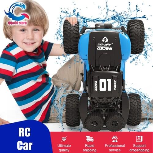 JJRC Q96 Amphibious Rc Car 1:10 Scale 4Wd Remote Control Racing Car Off Road All Terrain Buggy Waterproof Truck Toy for Boy Kids