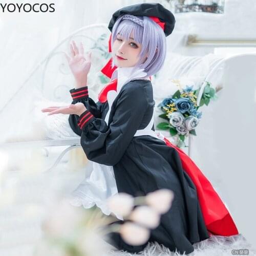 YOYOCOS Genshin Impact cosplay costume Noelle cosplay Halloween apron dress girl Black and white uniform game role 2021 new set