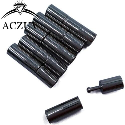 500Pcs Gunmetal Black Metal End Caps Clasps Fits 2mm 3mm 4mm 5mm 6mm 8mm Round Leather Cord for DIY Jewelry Findings LBC004