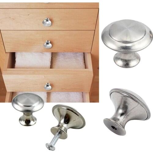10pcs/set Round Cabinet Knobs Stainless Steel Drawer Knobs Kitchen Cupboard Pull Handles Furniture Hardware Accessory