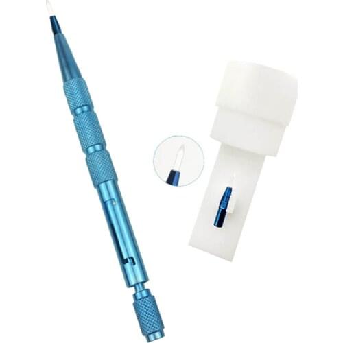 Hair Implant Blades Titanium Handle Hair Transplant Knife Eyebrows Beard Beauty Blades Knives Autoclavable Hair Tool