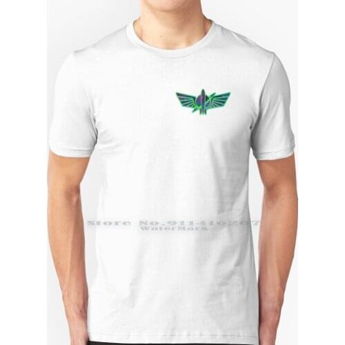 Star Command Logo 3 Small T Shirt 100% Pure Cotton Star Command Logo Buzz Lightyear Rocket Ship Planet Green Blue Galaxy