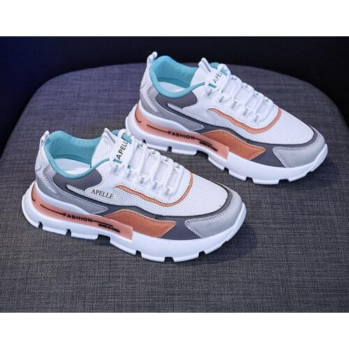 2021 spring and autumn new sports shoes womens versatile breathable and wear-resistant student white shoes