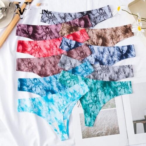 New womens Thong Sexy Striped Panties Fashion Ice Seamless G-String T-Pants Low Waist Seamless Yoga Underpants Female Lingerie