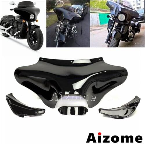 Batwing Fairing Motorcycle Front Headlight Outer Upper Fairing For Harley Road King Electra Glide Dyn Wide Super Glide Low Rider