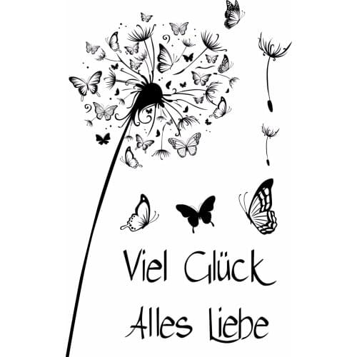 Dandelion Butterfly Transparent Clear Silicone Stamp/Seal for DIY scrapbooking/photo album Decorative clear stamp sheets A1217