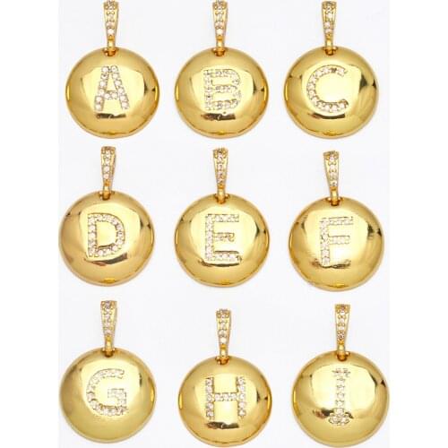 OCESRIO DIY White Stone 26 Alphabet Pandent Supplies For Handmade Small Semicircle Pendant Jewelry Making Accessories pdta147