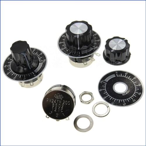 Free shipping 2W Potentiometer for inverter RV24YN20S 1K 2K Motor speed potentiometer best Single ring carbon film potentiometer