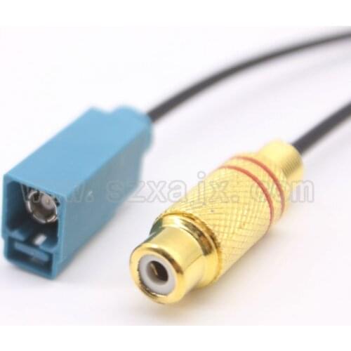 RF connector Fakra SMB "Z' type 5021 male Plug to RCA Video TV female adapter connector RG174 pigtail Cable 20cm