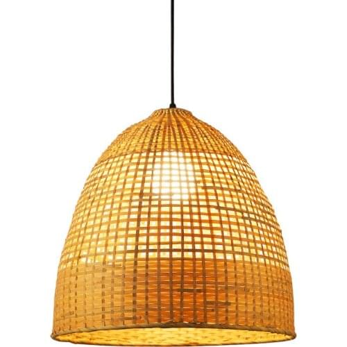 Handmade Bamboo Pendant Light Wood Pendant Lamp E27 LED bulbs Chinese Wood Hanging Lamps Decoration Bamboo Indoor Lighting