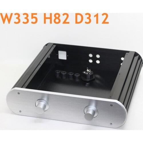 Luxury DIY Heat Sink Power Amplifier Chassis Tube Amplifier Housing Decoding Shell DAC AMP Cabinet W335 H82 D312