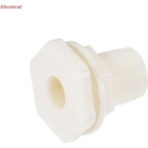 Bulkhead Fitting, G1/2 Male, with Silicone Gasket, ABS Plastic, White