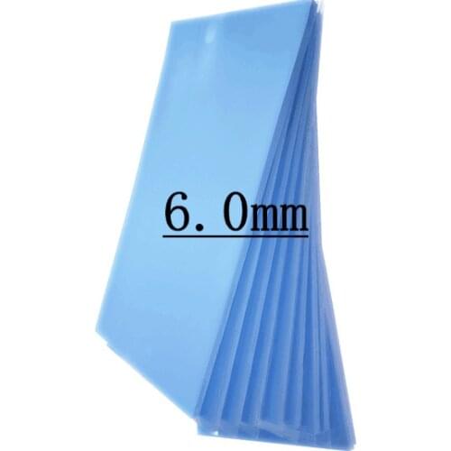 200*400*6.0mm High thermal conductive silicone pads soft silicone cpu radiator notebook leds double-sided single-sided adhesive
