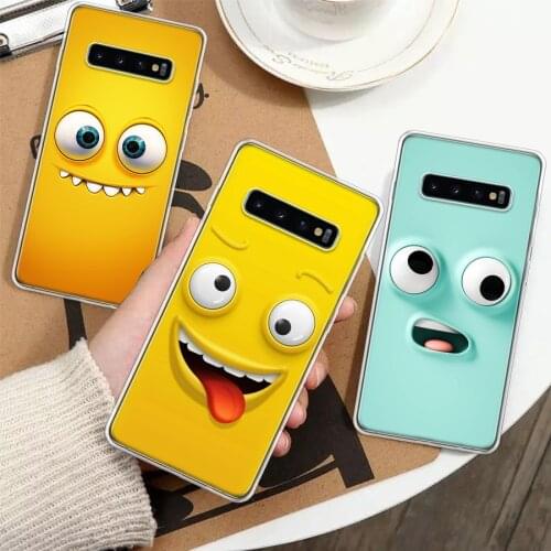Funny Face Cute Silicon Phone Case For Samsung Galaxy A51 A71 A70 A50 A40 A30 A20E A10S A01 A21 A6 A7 A8 A9 Plus + Cover