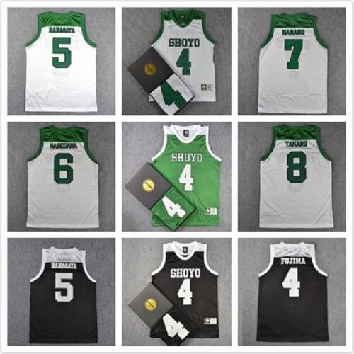 BG basketball jerseys SHOYO 8 TAKANO 4 FUJIMA 5 HANAGATA 6 HASEGAWA jersey Outdoor sportswear training Hip-hop culture dark blue