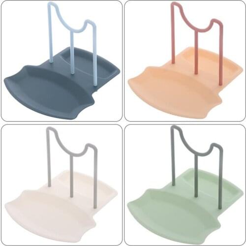 Creative Pot Cover Lid Rack Stand Spoon Holder Space Saving Kitchen Organizer Plastic Spoon Rest Kitchen Accessories Dish Rack