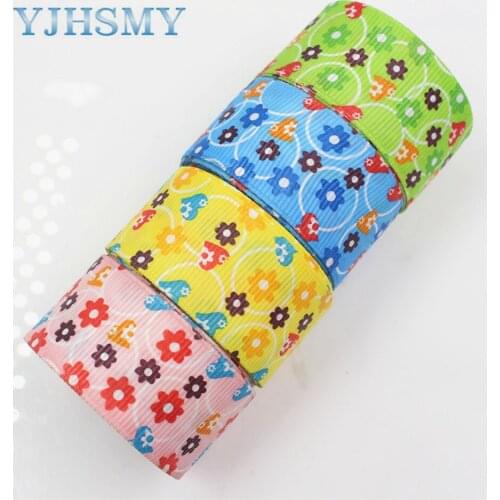 YJHSMY F-17622-96,10 yards,25 mm Cartoon Ribbons Thermal transfer Printed grosgrain Wedding Accessories DIY handmade material