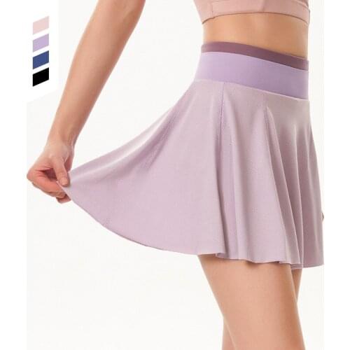 Fitness Yoga Skirt Pants 2 in 1 Women Summer Sports Shorts Quick-drying Breathable Mesh High Waist Running Training Pants