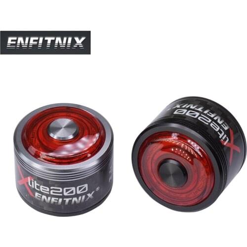 Enfitnix Smart Sensing Bicycle Tail Light Xlite200 T600 Carbon Fiber Road Bike Rear Light IPX6 Safety MTB Night Cycling LED Lamp