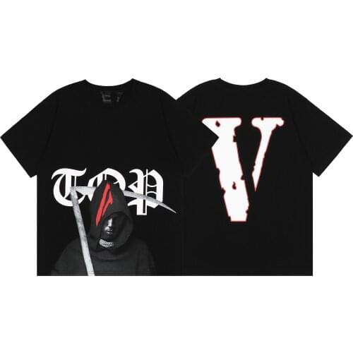 VLONE short-sleeved female couple loose street T-shirt hip-hop trend mens cotton casual letter printing V926256