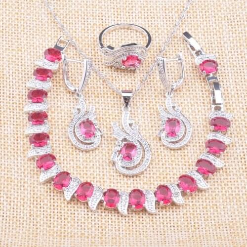 Silver Color Jewelry Sets For Women Crystal 2020 Fashion Earrings Rings Bracelet Necklace christmas gift party jewelry YZ0722