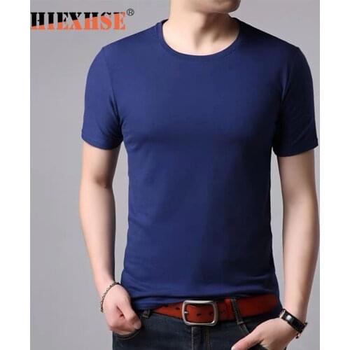 2020 HIEXHSE Brand Clothing 16 colors Men T Shirt Fitness T-shirts Mens neck Man T-shirt For Male Tshirts M-4XL Free Shipping