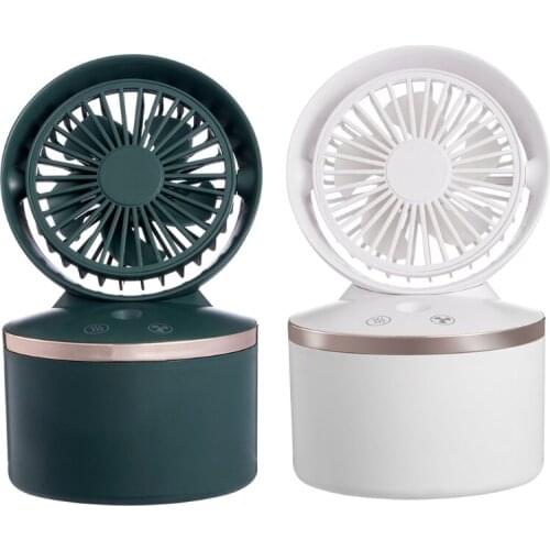 3 Speed Misting Fan with Humidifier Desk Fan 2000mAh USB Rechargeable Air Conditioner Fan for Home Office Room Outdoor