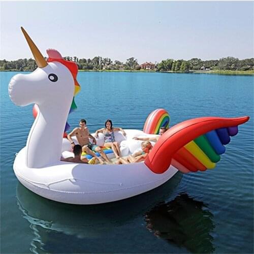 500*420*220cm PVC Giant Inflatable Unicorn Party Bird Island Big size unicorn boat for 6-8person