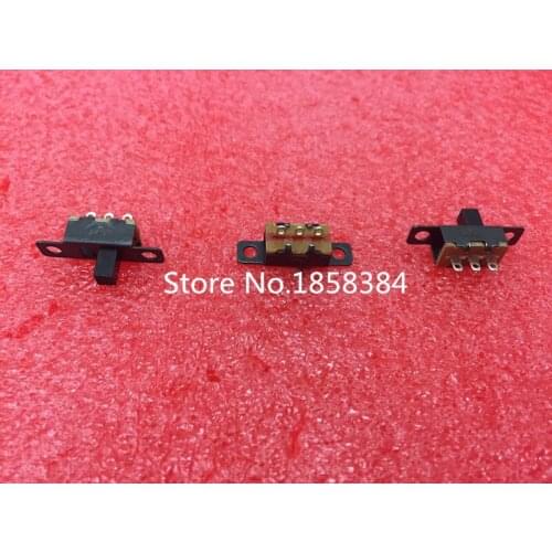 500Pcs/lot 3 Straight Pins 2 Positions Single Pole Double Throw SPDT Miniature Slide Toggle Switch
