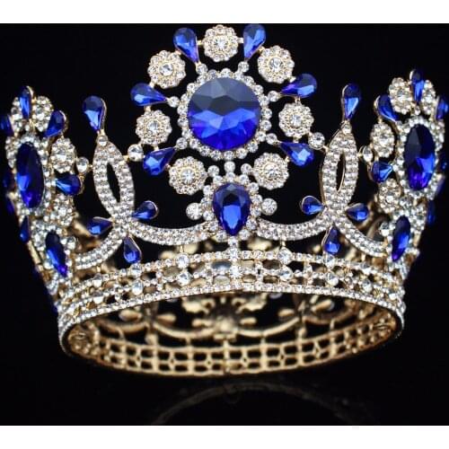 Large Crystal Wedding Bridal Tiara Crown Bride Headpiece Women Queen Prom Diadem Hair Ornaments Head Jewelry Accessories