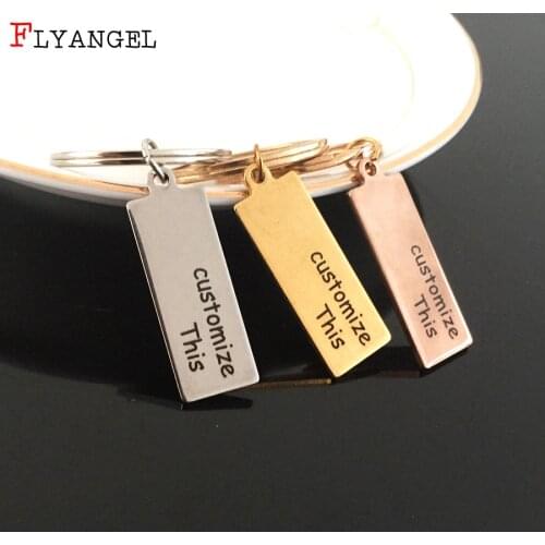 Custom Keyring Customized Engraved Name,Date,Words Key Chain Family Friend Couples Valentine Birthday Gifts Stainless Keychain