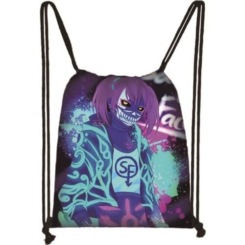 Game Sally Face Kids Drawstring Backpack Men Women Student Shopping School Traveling Party Bags Storage Bags