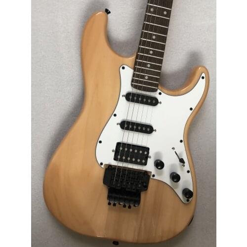 Electric guitar St / log color Guitar / double rocker bridge / high quality / Chinese Guitar / free delivery