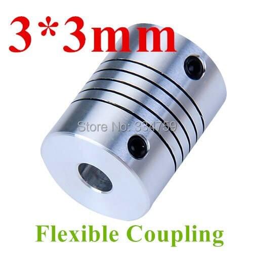 Flexible coupling 3x3mm shaft coupling OD19mm*25mm flexible shaft 3mm 3mm for cnc parts stepper motor