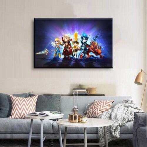Home Decor Canvas Painting Pictures 1 Panel Summoners War Sky Arena Card Game Wall Art Prints Modular Poster For Living Room