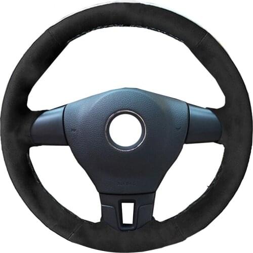 Alcantara Leather Suede DIY Car Steering Wheel Cover Case for Volkswagen VW Golf Tiguan Passat B7 Passat CC Touran Jetta Mk6