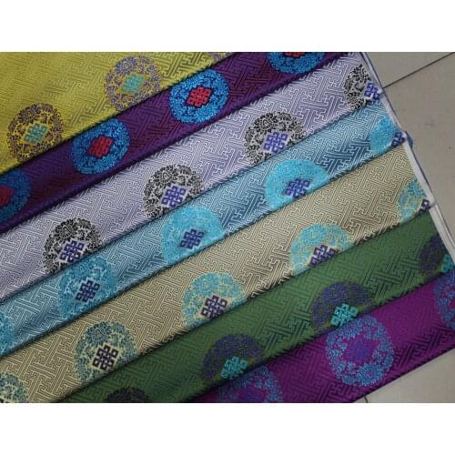 Mongolia Tibetan costume gown jacquard brocade fabric cloth cushion runner / Anthocephalus 11 color optional