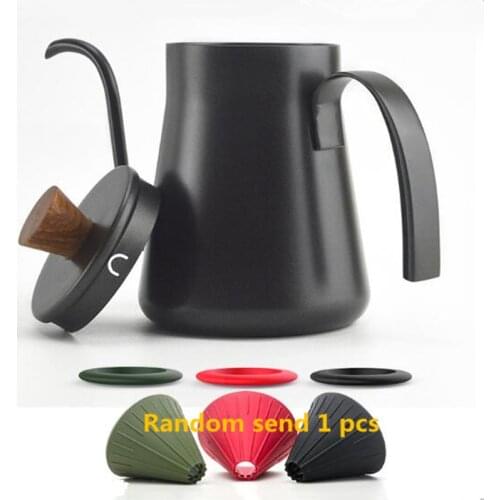 400ML Stainless Steel Coffee Pots Set with Coffee Dripper Hand Coffee Kettle Teapot Gooseneck Drip Kettle Swan Neck Thin Mouth
