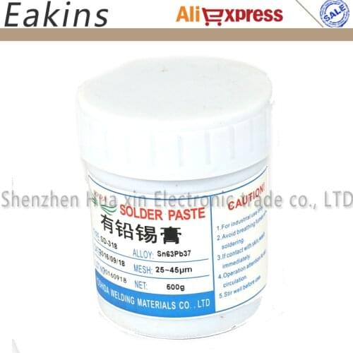 Low Temperature No-clean SMT Lead-bearing LED SMT Solder Paste BGA Solder Flux Sn63Pb37 500g