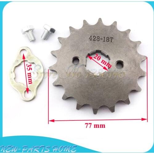 Super 20mm ID front engine sprocket with Retainer Plate Locker428 18 tooth for 140cc 150cc 160cc pit dirt bikes Orion GPX