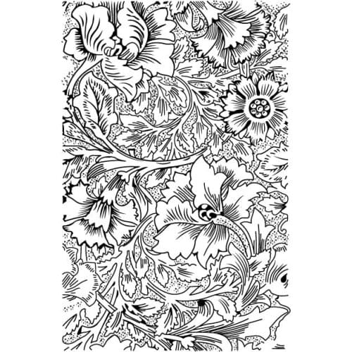 Flowers Transparent Clear Stamps for DIY Scrapbooking/Card Making/Kids Christmas Fun Decoration Supplies ST0003