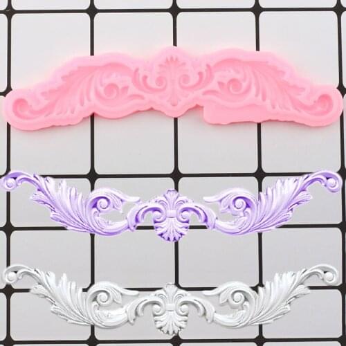 Relief Cake Border Fondant Mold Cake Decorating Tools Cupcake Topper Silicone Mould Party DIY Candy Resin Clay Chocolate Molds