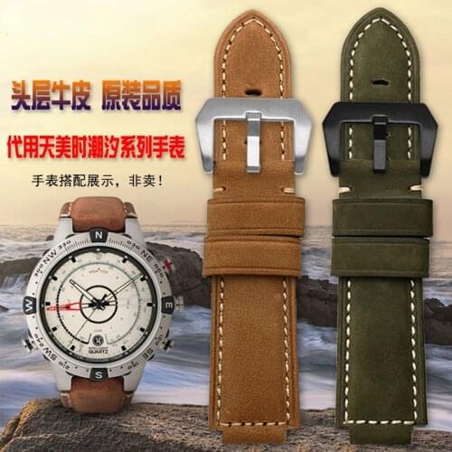 WatchBands for Timex Applicable To Timex Tide Compass T2n720 T2n721 T2n739 Watch Band Nylon Mens Leather Belt Watch Strap
