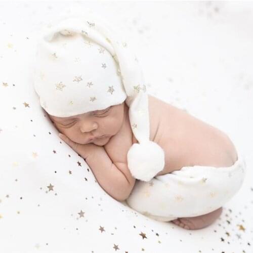 Newborn Baby Hat Star Photo Studio Photography Props With Gilding Photography Props Cap Baby Beanie Hats