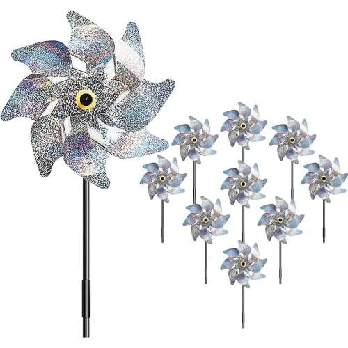Anti-Birds Reflective Windmill for Garden Orchard Farm Scare Birds Away Easy to Assemble JS22